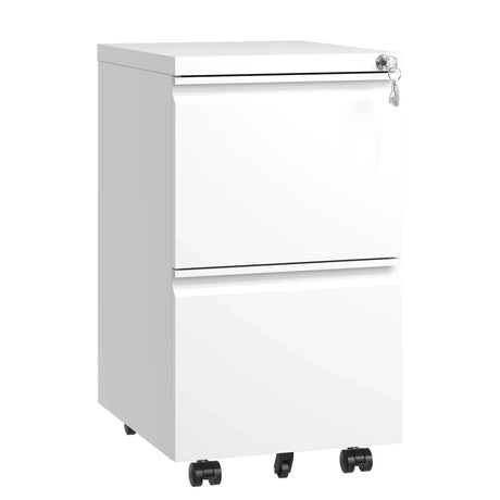 Metal Drawer Mobile File Cabinet With Lock For Home Office Organizer - Furniture Home Direct