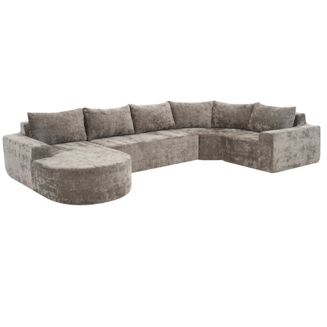 U-Shaped Oversized Modular Cloud Sectional Sofa With Deep Seat For Living Room - Furniture Home Direct