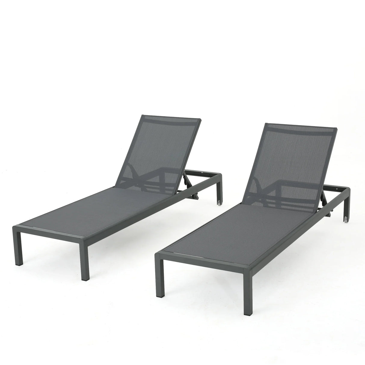Chaise Lounge Set Of 2 - Gray - Furniture Home Direct