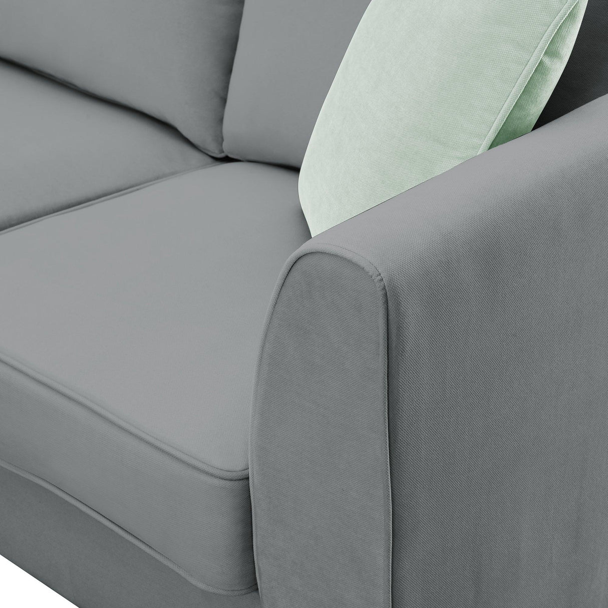 Sectional Sofa Modern Fabric Modular With Ottoman Grey - Furniture Home Direct