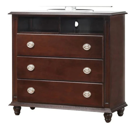 Media Storage Chest Elegant - Cappuccino - Furniture Home Direct