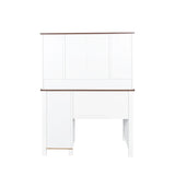 Farmhouse Makeup Vanity with Mirror and Lights - Furniture Home Direct