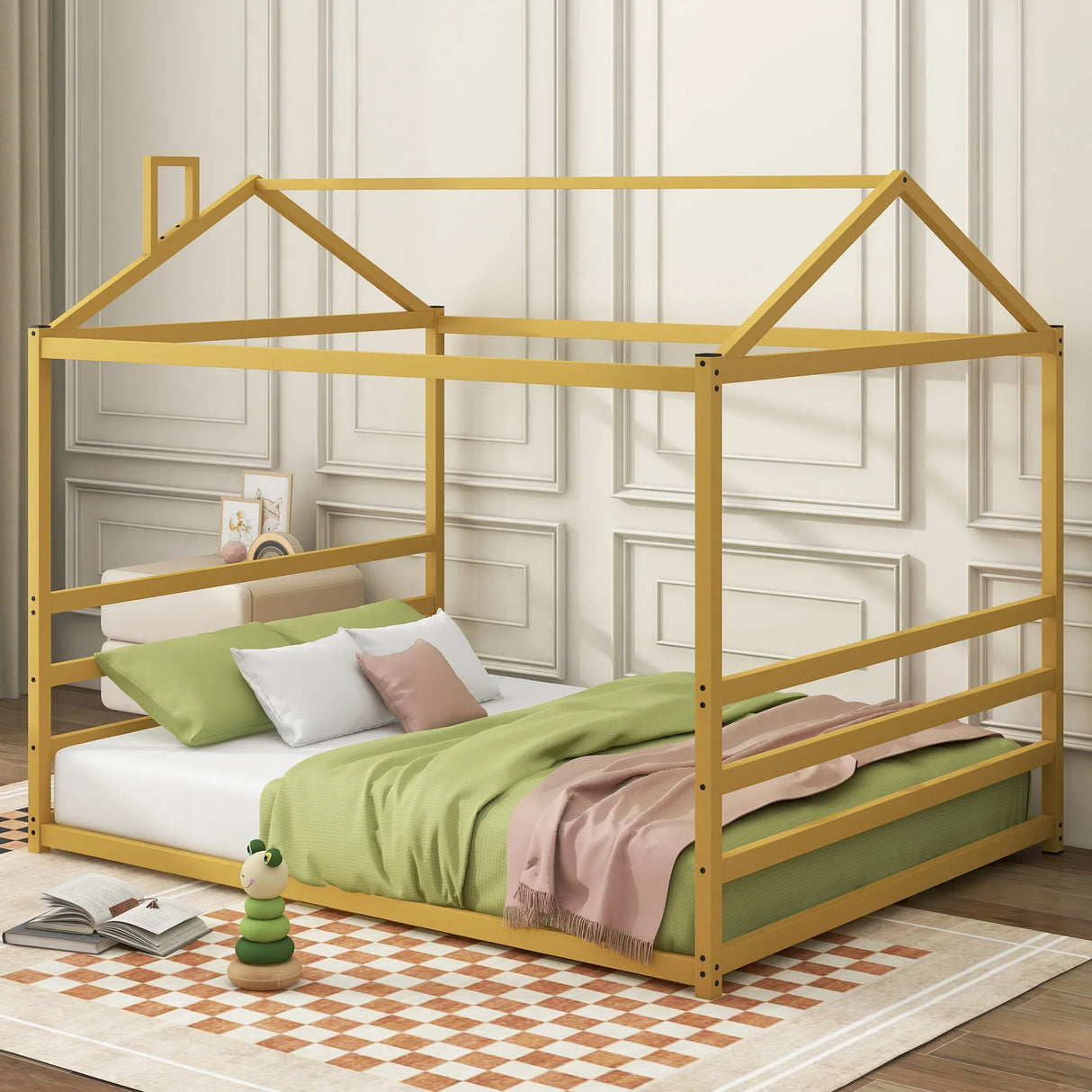 Metal House Shape Platform Bed - Furniture Home Direct