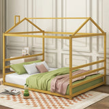 Metal House Shape Platform Bed - Furniture Home Direct