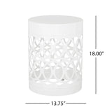 Outdoor Metal Large End Table, Modern Design