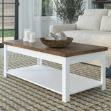 Hampton - Hampton - Coffee Table - Jasmine Whitewash / Barnwood - Furniture Home Direct