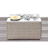 Comfortable Modern Patio Rattan Sectional Set With Cushions
