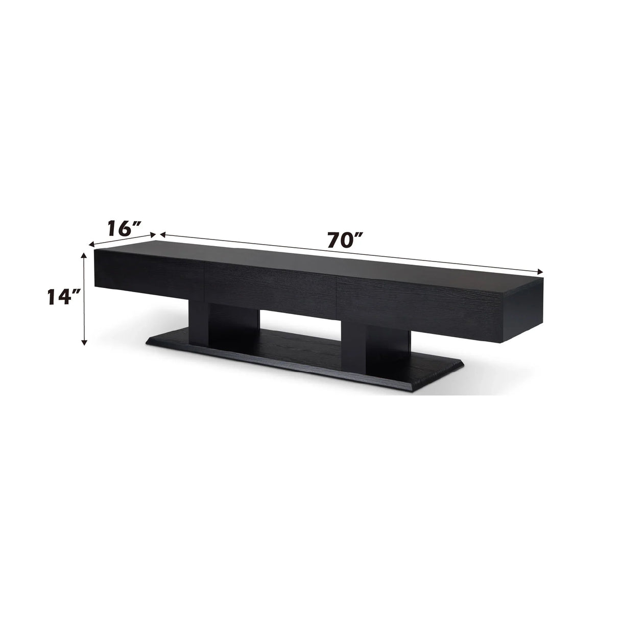 Follian - TV Stand - Black - Furniture Home Direct