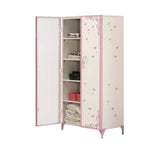 Priya II - Synthetic Leather Purple Wardrobe - Purple / White - Furniture Home Direct