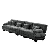 Modular Chenille Sofa - Gray - Furniture Home Direct