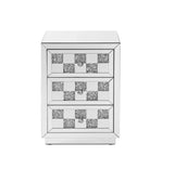 Noralie - Mirrored Faux Diamonds Accent Table - Silver - Furniture Home Direct