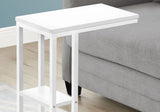 Accent Table, C - Shaped, Marble Look Contemporary & Modern Convenient Design - Furniture Home Direct