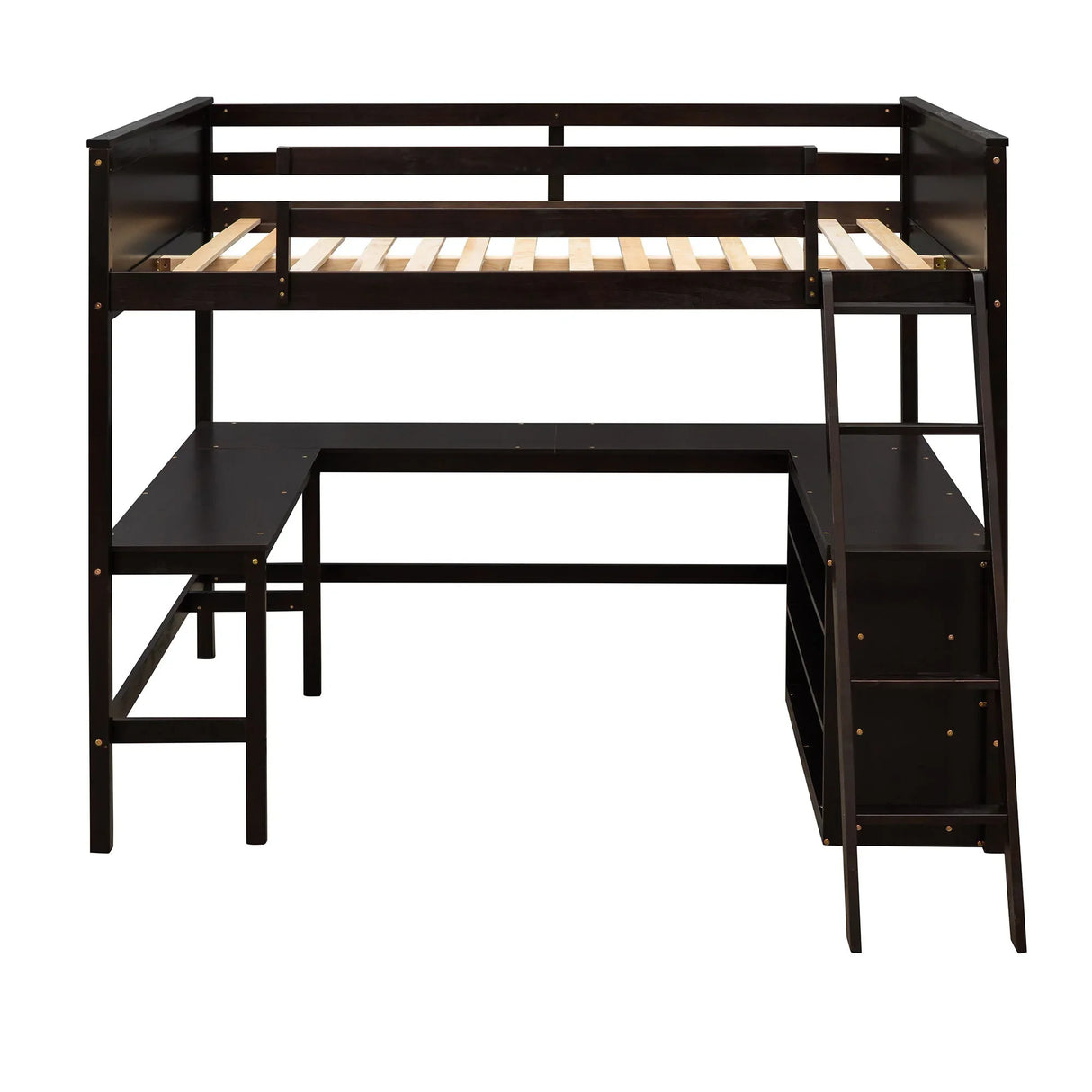 Loft Bed With Shelves With Desk - Furniture Home Direct
