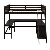 Loft Bed With Shelves With Desk - Furniture Home Direct