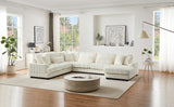 Sectional Sofa U Shaped Oversized With Chaise Beige - Furniture Home Direct