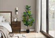 49" Tall, Artificial Plant, Fiddle Tree, Indoor, Faux, Fake, Floor, Greenery, Potted, Real Touch, Decorative - Green / Black - Furniture Home Direct