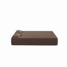 Modern Floor Sofa, With 2 Pillows, Convertible Teddy Fabric Foam Filled Bed - Furniture Home Direct