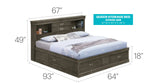 Louis Phillipe - Bookcase Storage Bed - Furniture Home Direct