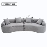 4 Seater Sofa With Chenille Fabric, 30D, 60 Hardness Full Sponge, 4 Pillow For Living Room, Home Furniture Sleeper Sectional Sofa For Apartment - Furniture Home Direct