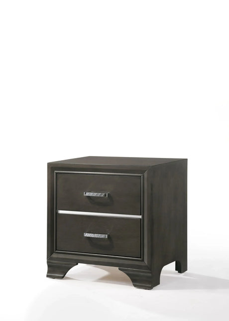 Carine II - Nightstand - Gray - Furniture Home Direct