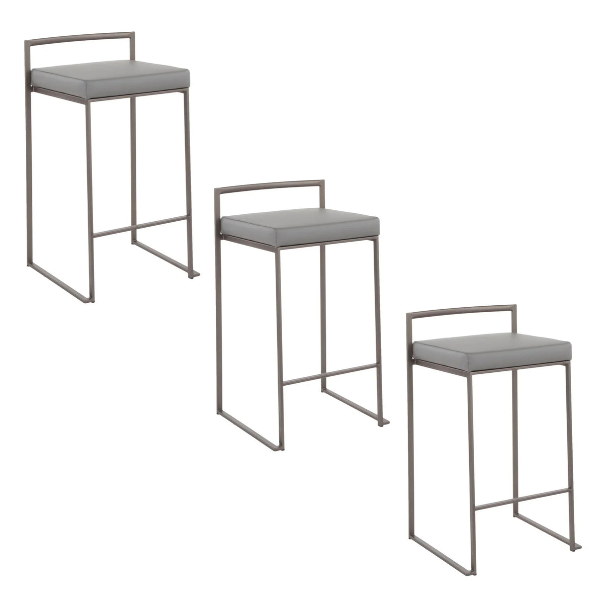 Fuji - Industrial Stackable Counter Stool Elegant Design - Furniture Home Direct