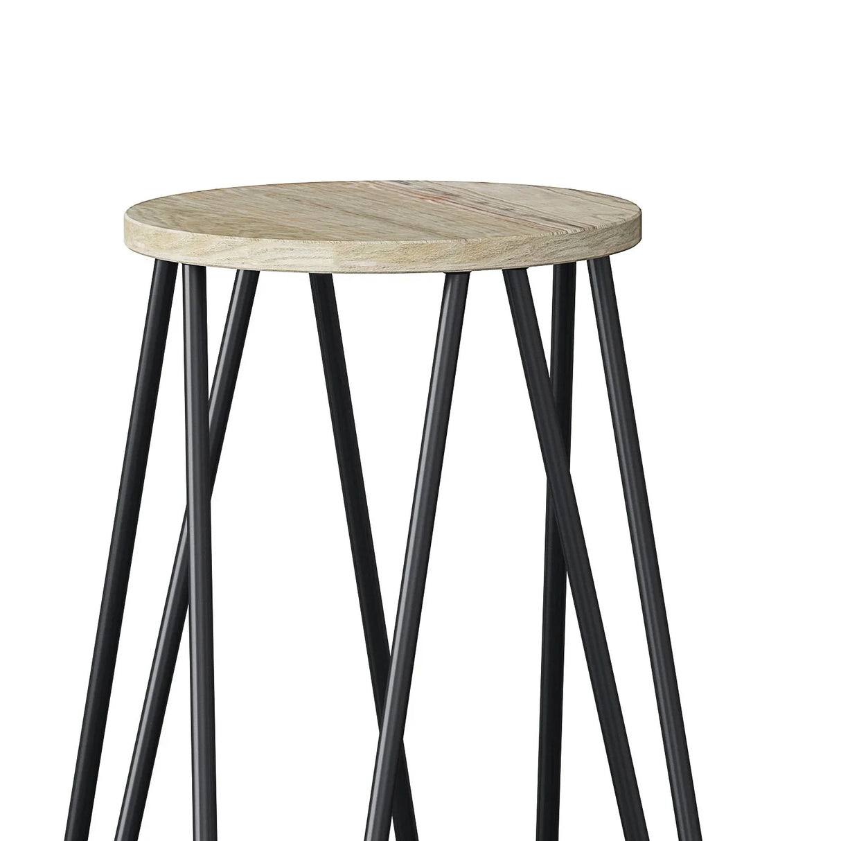 Simeon - Multifunctional Metal Stool With Wood Seat - Furniture Home Direct