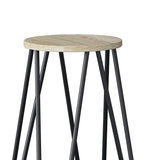 Simeon - Multifunctional Metal Stool With Wood Seat - Furniture Home Direct