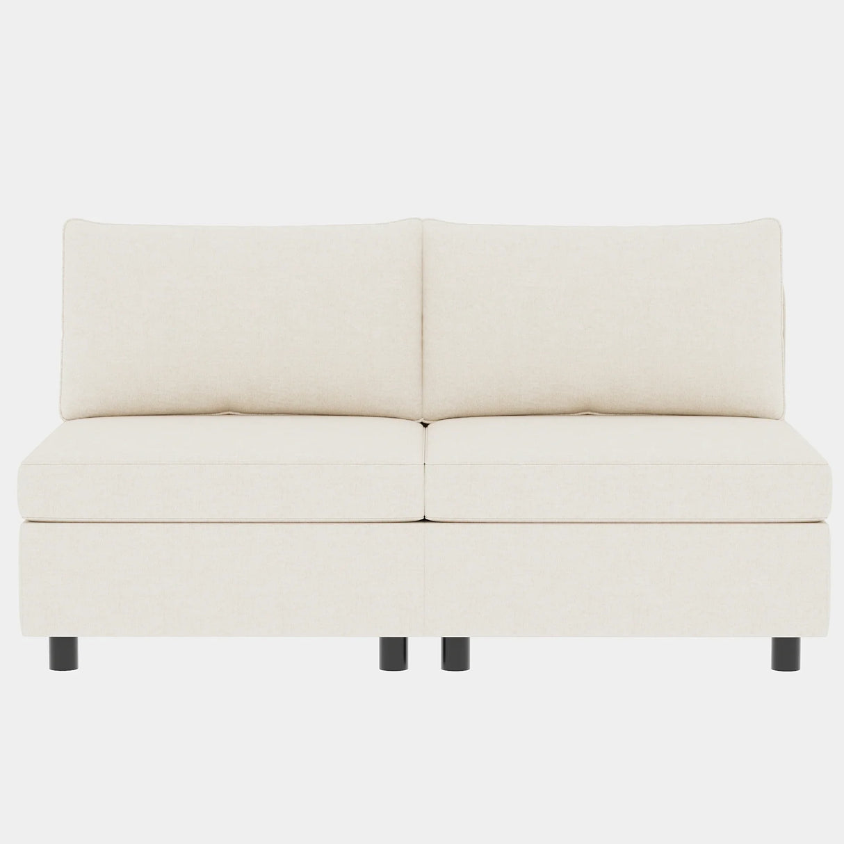 3 Piece Modular Living Room Set with Different Configurations, Off White - Furniture Home Direct