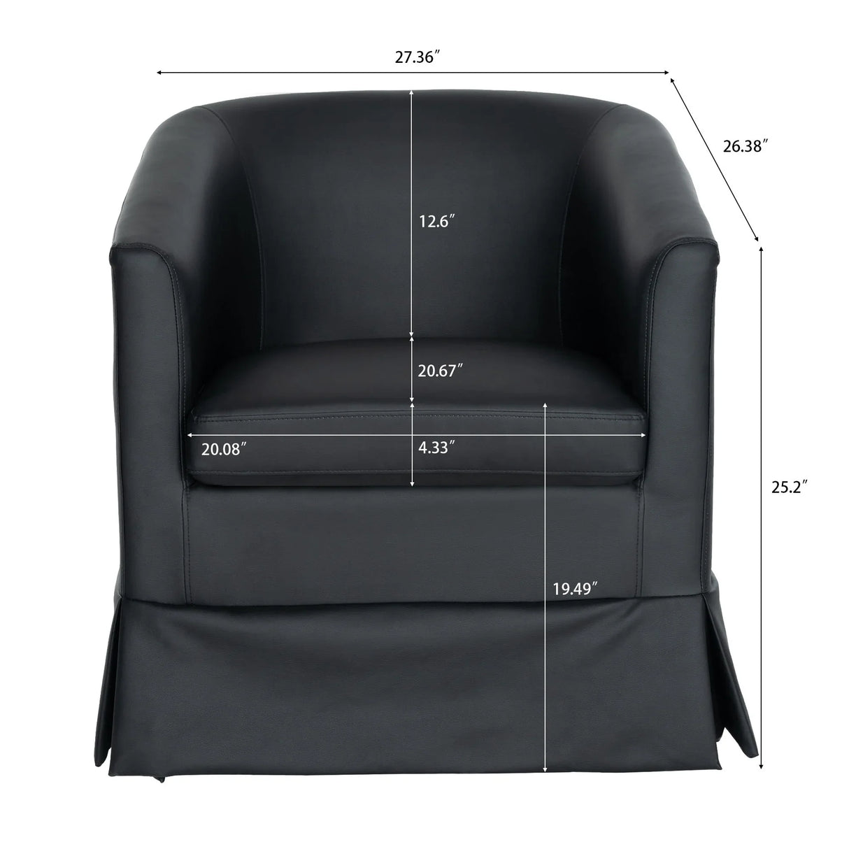27.36" Wide Swivel Chair - Furniture Home Direct