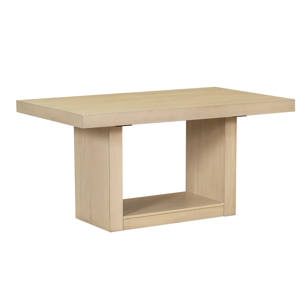 Dining Set Extendable Pedestal Table Bench And Chairs Beige - Furniture Home Direct