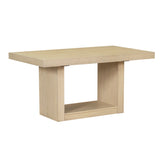 Dining Set Extendable Pedestal Table Bench And Chairs Beige - Furniture Home Direct