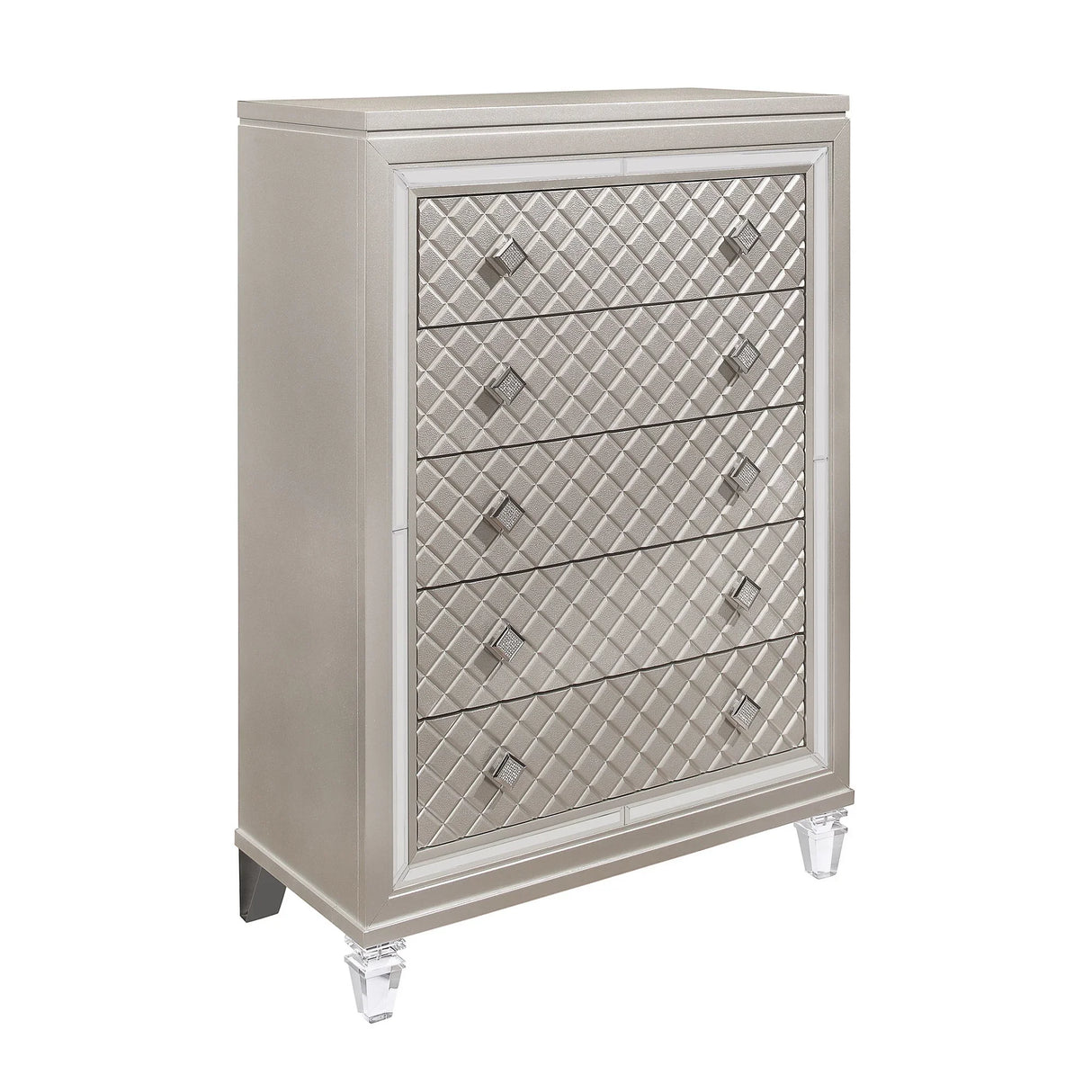 Cross - Glam Chest - Champagne - Furniture Home Direct