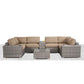 Modern Patio Rattan Sectional Set With Cushions - Furniture Home Direct