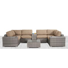 Modern Patio Rattan Sectional Set With Cushions - Furniture Home Direct