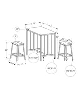 3 Pieces Dining Set, Counter Height, Rectangular, Small, Contemporary & Modern - Furniture Home Direct