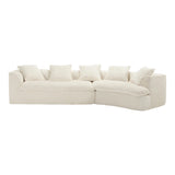 Sectional Sofa Chenille With Plush Soft Cushions Beige - Furniture Home Direct
