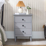 Classic 3 Drawer Solid Wood Nightstand - Furniture Home Direct