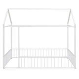 Metal Bed House Bed Frame With Fence - Furniture Home Direct
