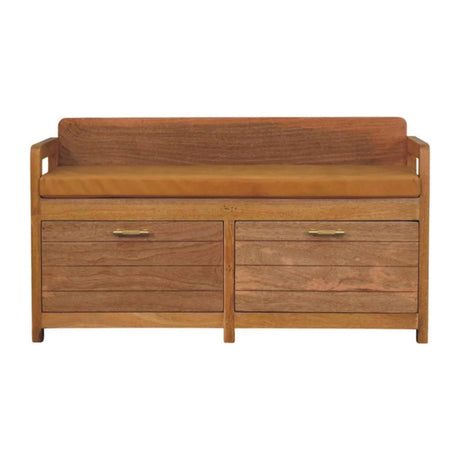 Oxford - 2 Drawer Storage Bench - Beige - Furniture Home Direct