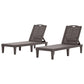 2 Piece Outdoor Chaise Lounges With Adjustable Backrest - Furniture Home Direct