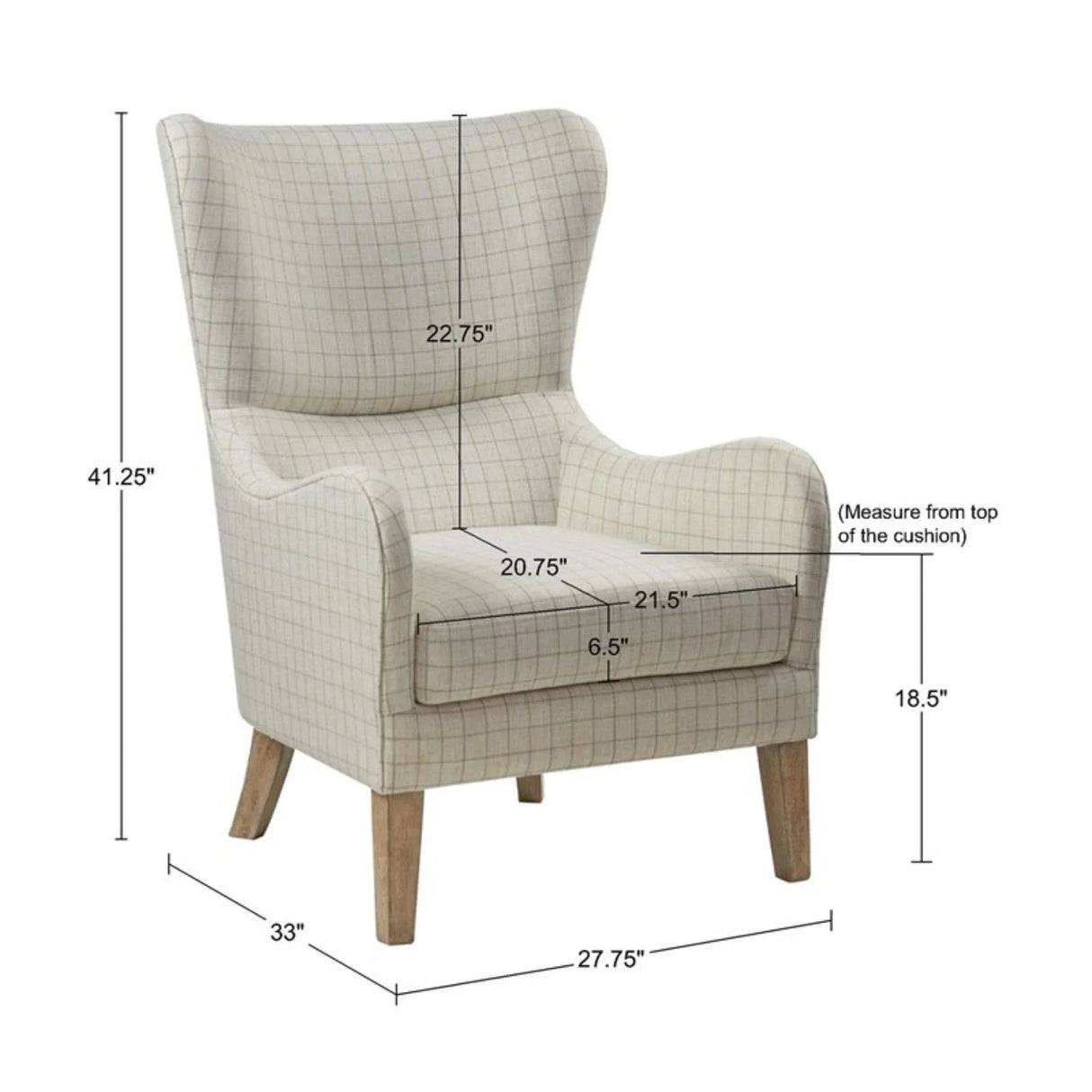 Arianna - Swoop Wing Chair - Furniture Home Direct