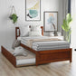 Platform Bed Wood Bed Frame With Trundle - Furniture Home Direct