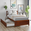 Platform Bed Wood Bed Frame With Trundle - Furniture Home Direct