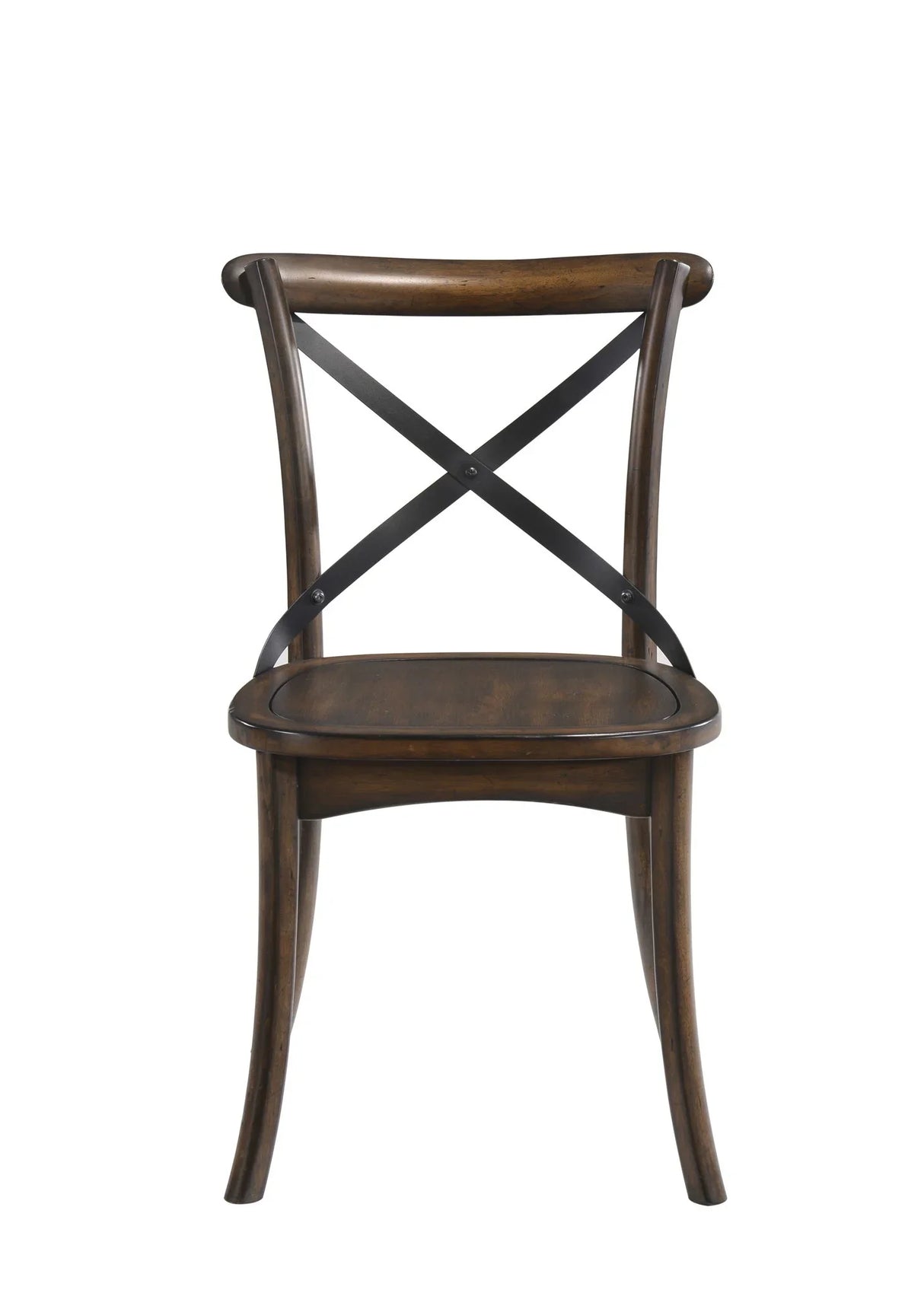 Kaelyn - Metal Side Chair (Set of 2) - Dark Oak - Furniture Home Direct