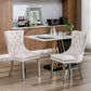 Nikki - Modern, High-End Tufted Solid Wood Contemporary Velvet Upholstered Dining Chair With Chrome Stainless Steel Plating Legs, Nailhead Trim (Set of 2) - Furniture Home Direct