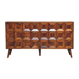 Solis - Carved 4 Door Sideboard - Brown - Furniture Home Direct