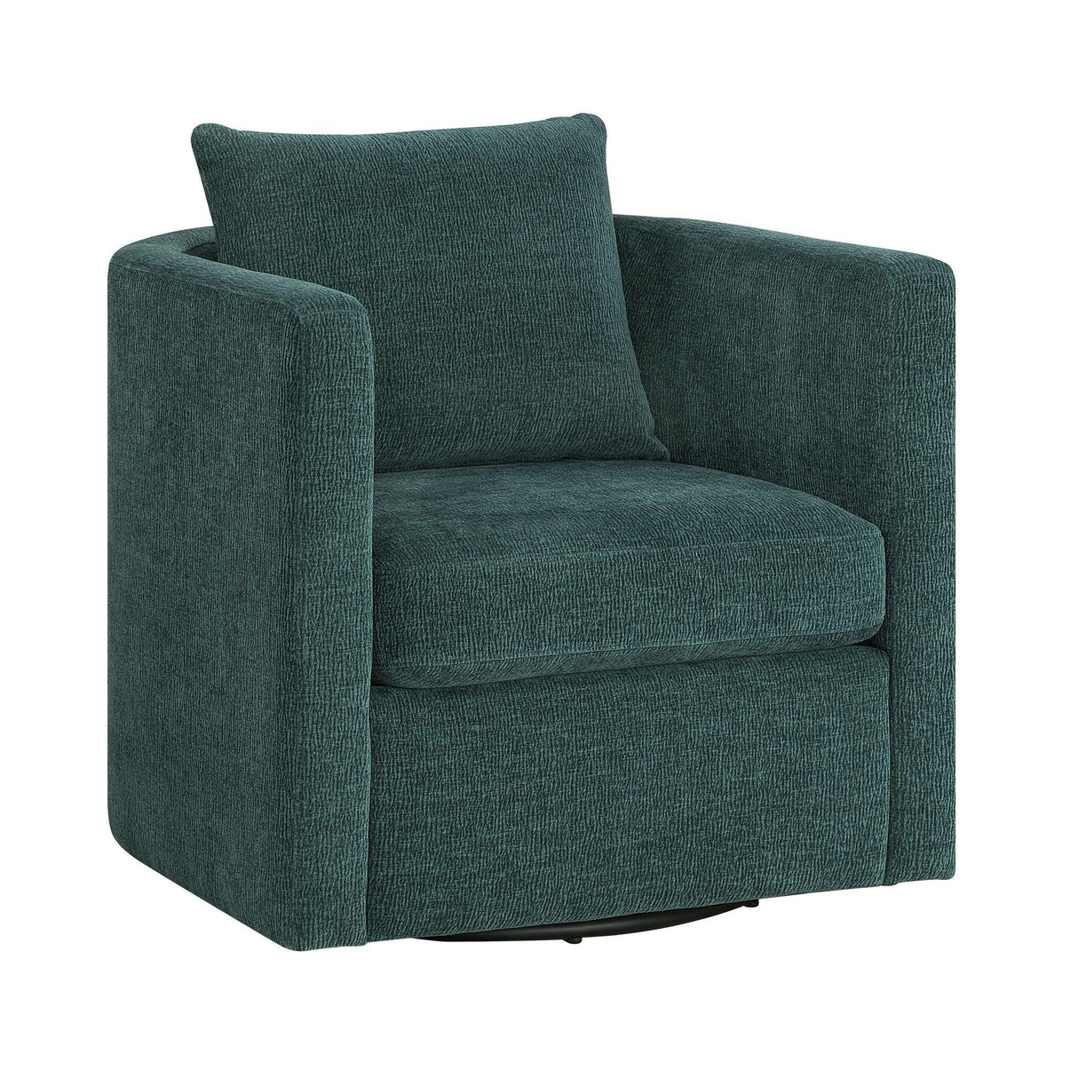 Sutton - Swivel Barrel Chair - Peacock - Furniture Home Direct