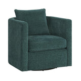 Sutton - Swivel Barrel Chair - Peacock - Furniture Home Direct