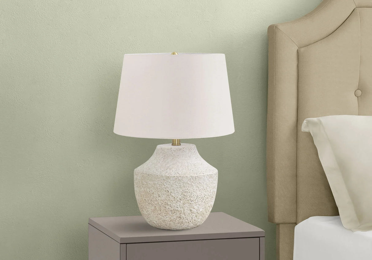 Lighting, Modern Table Lamp, Concrete - Cream - Furniture Home Direct
