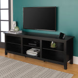 Modern Transitional 3 Shelf Open Storage 70" TV Stand For 80" TVs - Furniture Home Direct